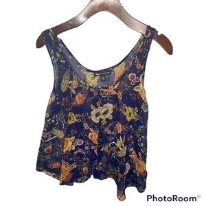 Happening in the Present Sheer Floral Button Up Blouse